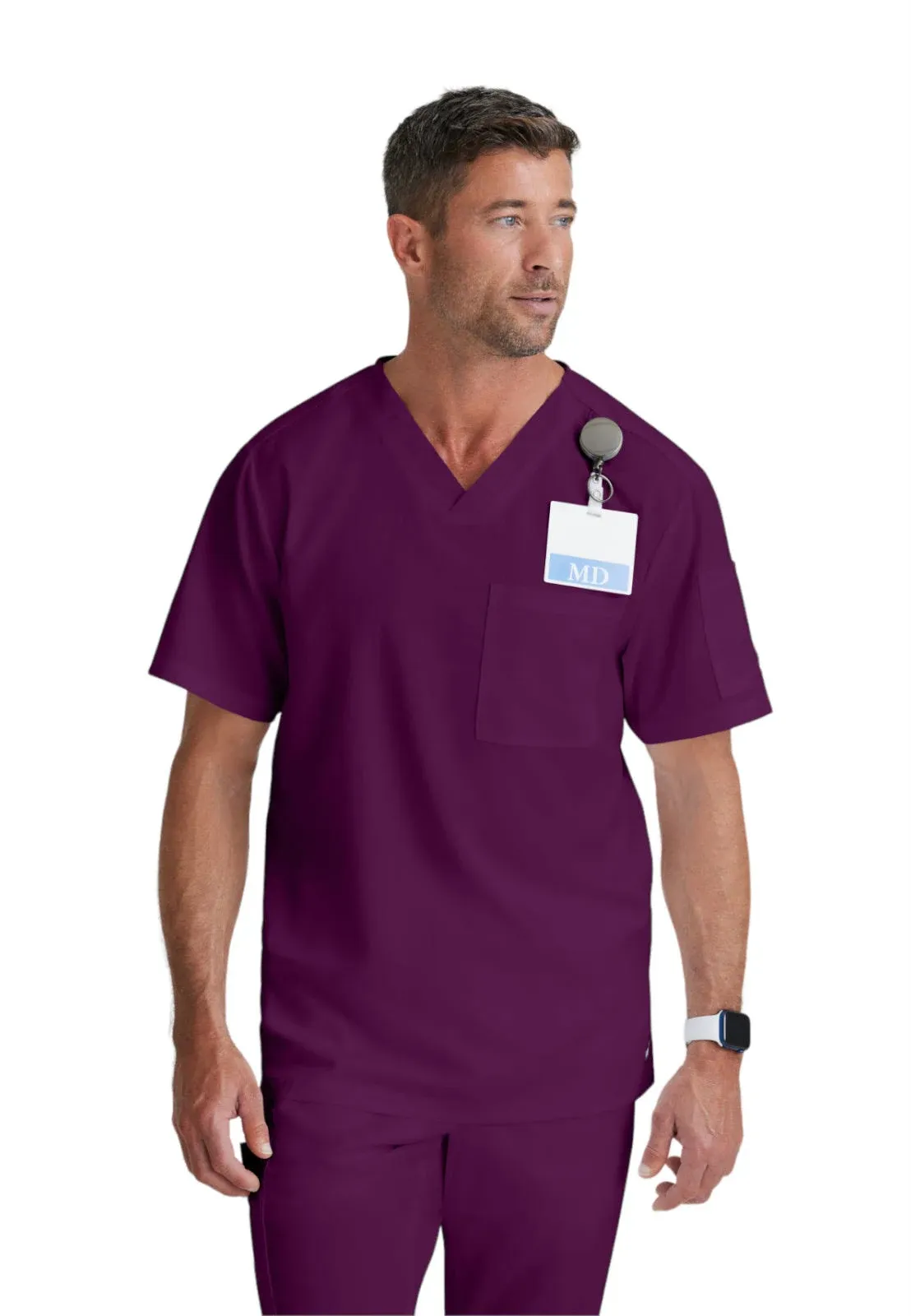 "Men's Evan Solid Scrub Top"