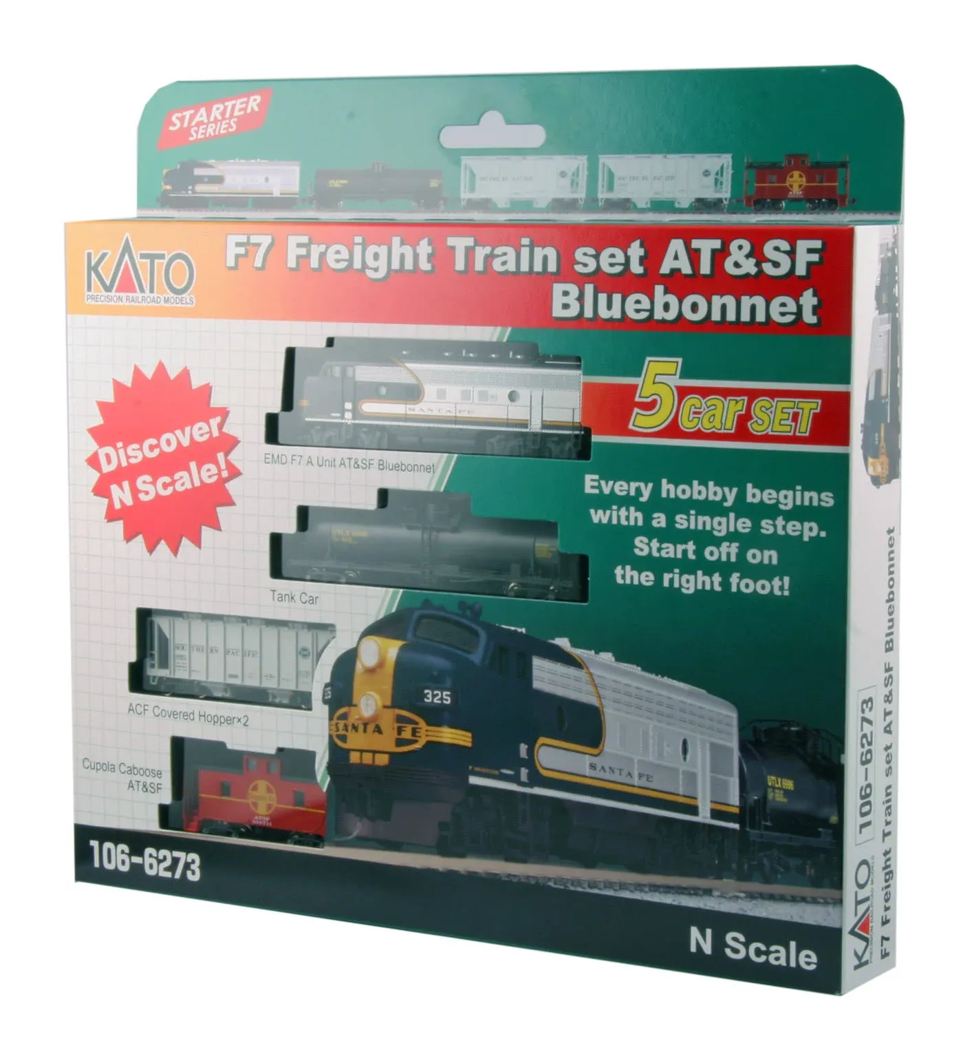 N Kato F7 Freight Train Set AT&SF Bluebonnet 1066273