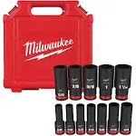 Milwaukee 49-66-7011 Shockwave Impact Duty 1/2" Drive SAE Deep 6 Point Socket Set