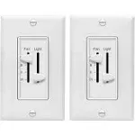 ENERLITES 3 Speed Ceiling Fan Control and Dimmer Light Switch