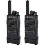 Cobra Pro Business 42-Mile Range FRS 2-Way Radios with Surveillance Headset, Black, 2-Pack (PX652)