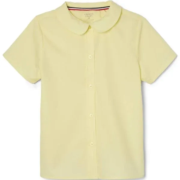 French Toast Girls' Short Sleeve Peter Pan Collar Blouse