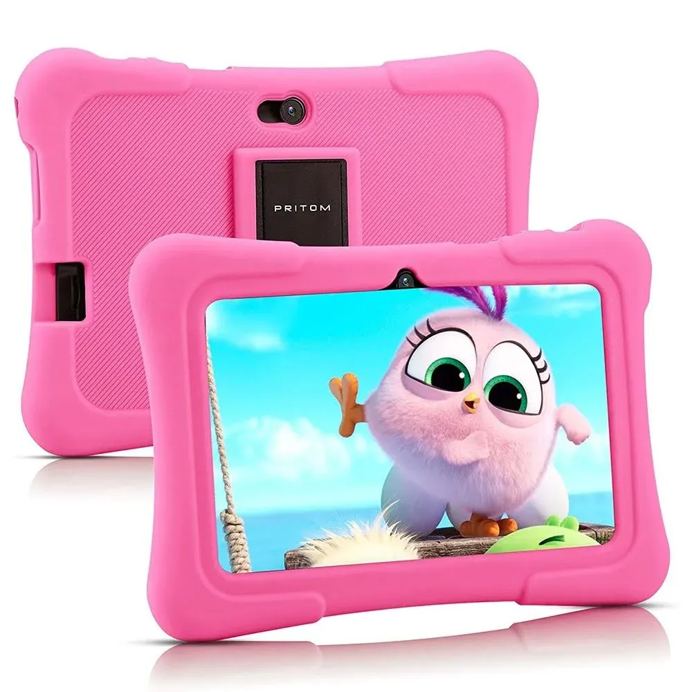 Pritom 7 Inch Kids Tablet Quad Core Android OS, 32 GB ROM WiFi,Bluetooth,Dual ...