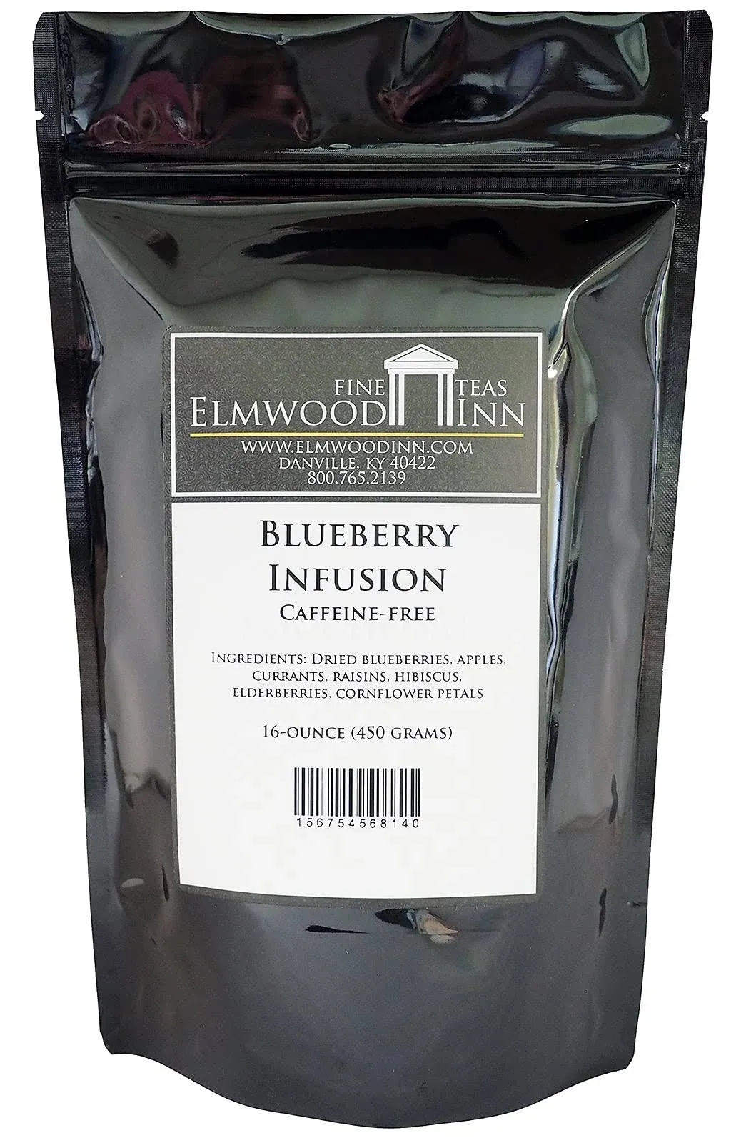 Elmwood Inn Fine Teas Blueberry Caffeine-Free Fruit Infusion 16-Ounce