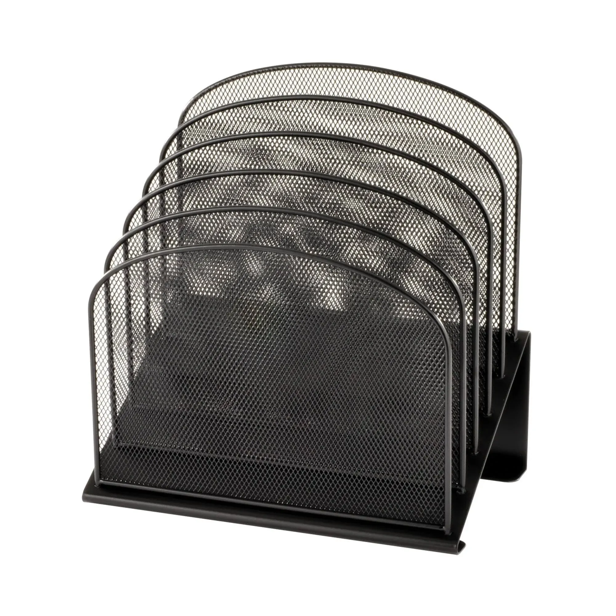 Safco Onyx Mesh Desk Organizer 5 Tiered Sections