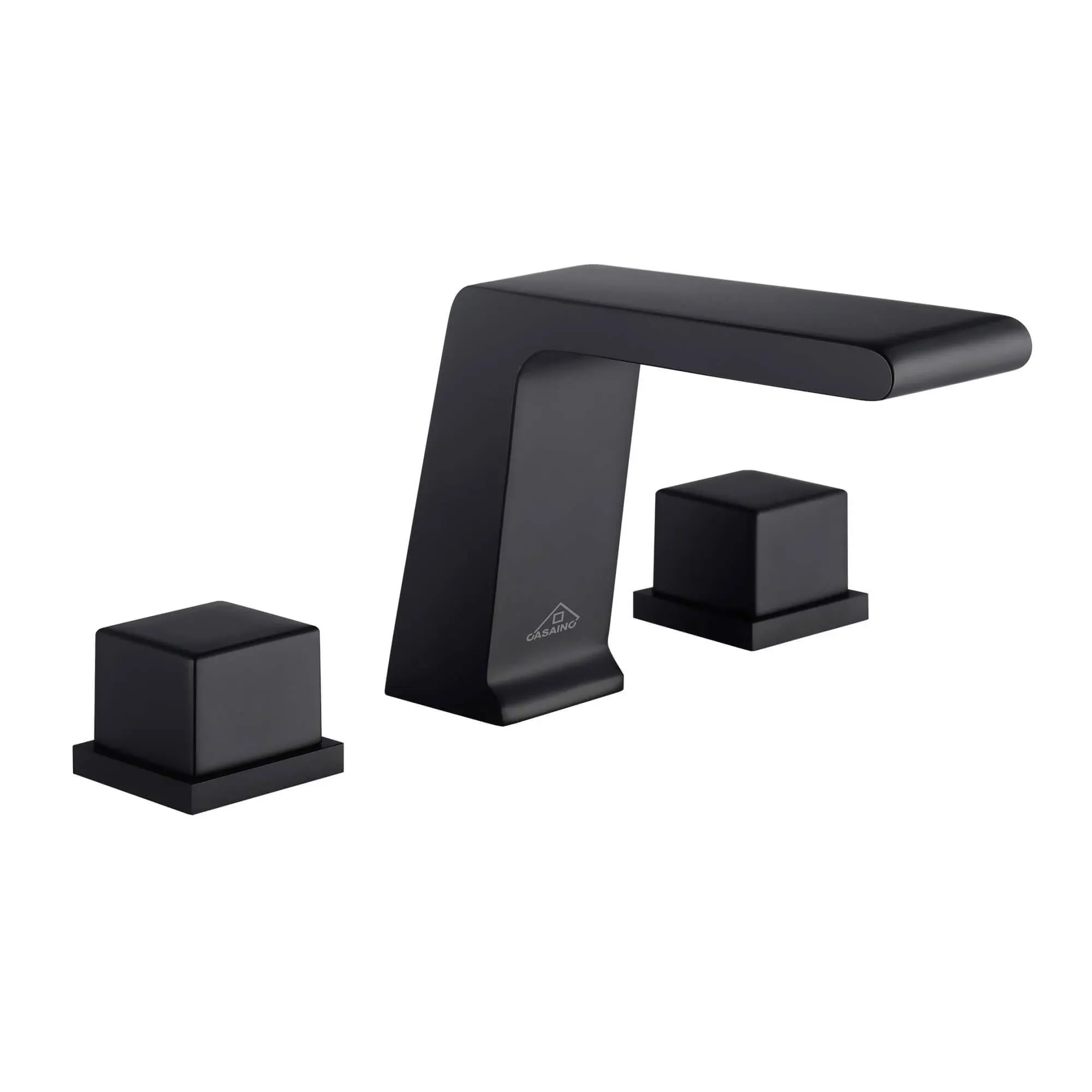 8 in. Widespread Double Handle Bathroom Faucet in Matte Black