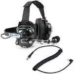 Rugged Carbon Fiber Behind The Head Headset and Adaptor Cable for Intercoms – Fe