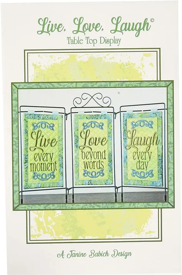 Janine Babich Designs Live Love Laugh Table Top Display Pattern