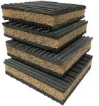 4 Pack of Anti Vibration Pads 4" x 4" x 7/8" Rubber/Cork Vibration Isolation