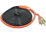 Frost King HC12A Automatic Electric Heat Kit Heating Cables, 12-Feet, Black, Ft & Foil Backed Fiberglass Pipe Wrap, 3"x1"x25'