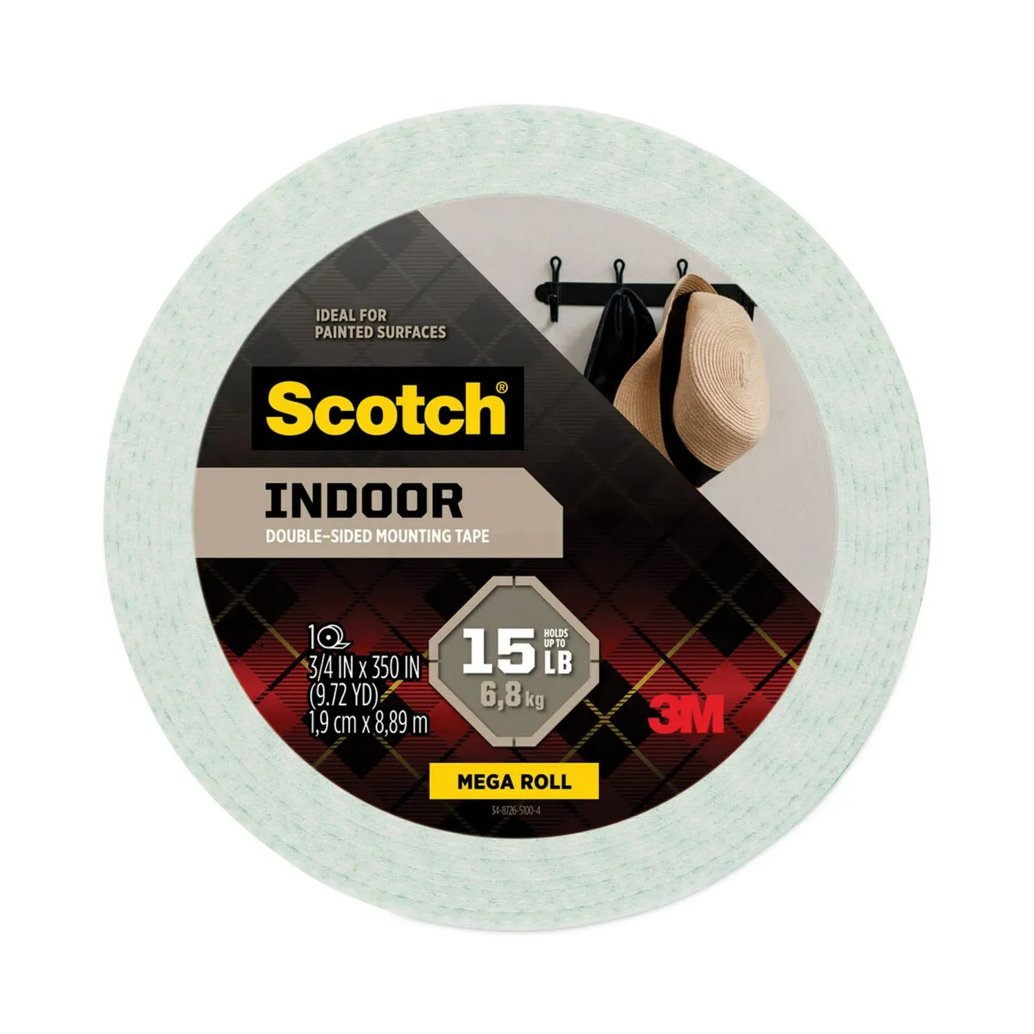 Scotch Permanent Heavy-Duty Mounting Tape, 3/4" x 350"