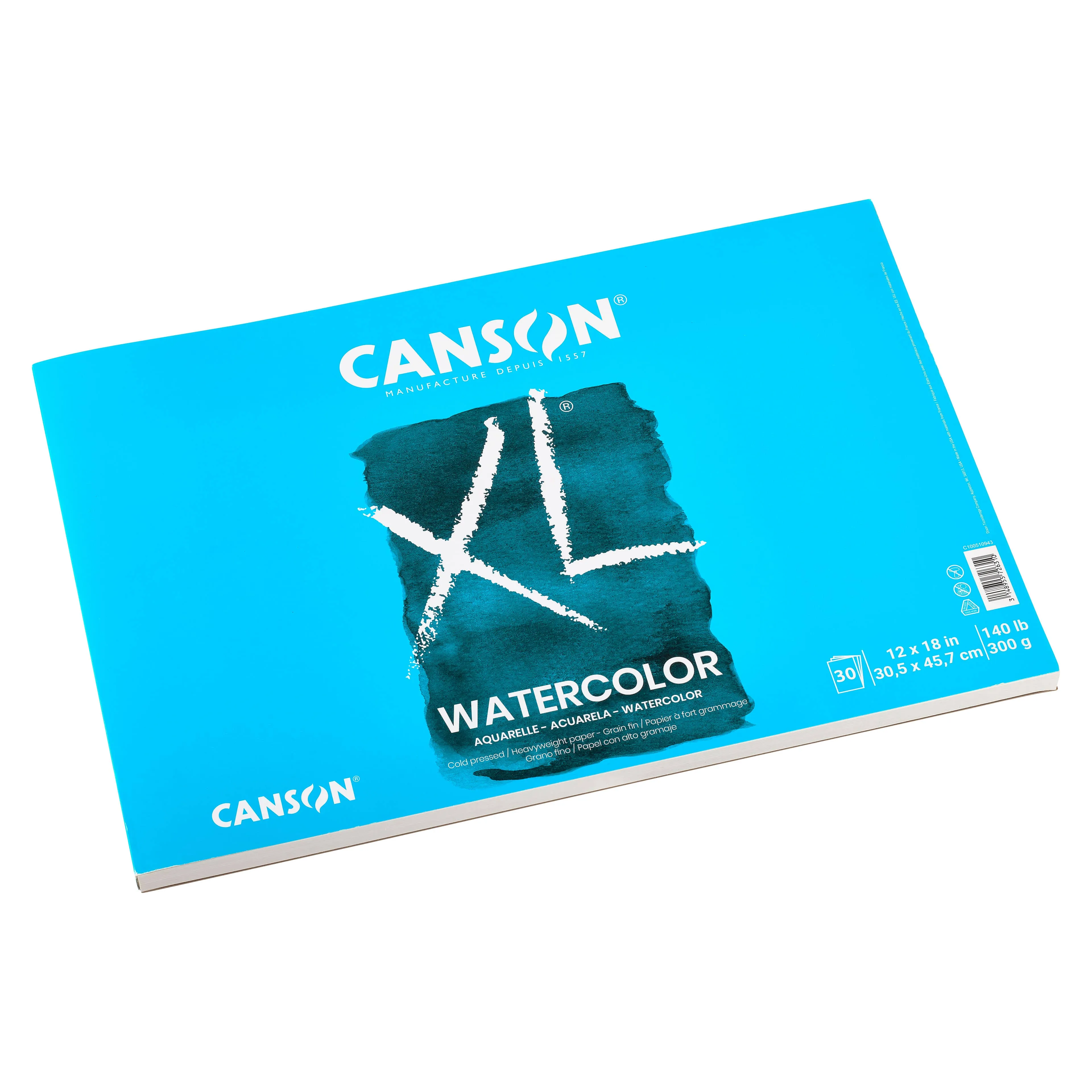 9" x 12" Canson XL Watercolor Pad - Acid Free and Cold Press Paper, Sketch Pad for Drawing, Sketching, and Writing - Bulk 6 Pack