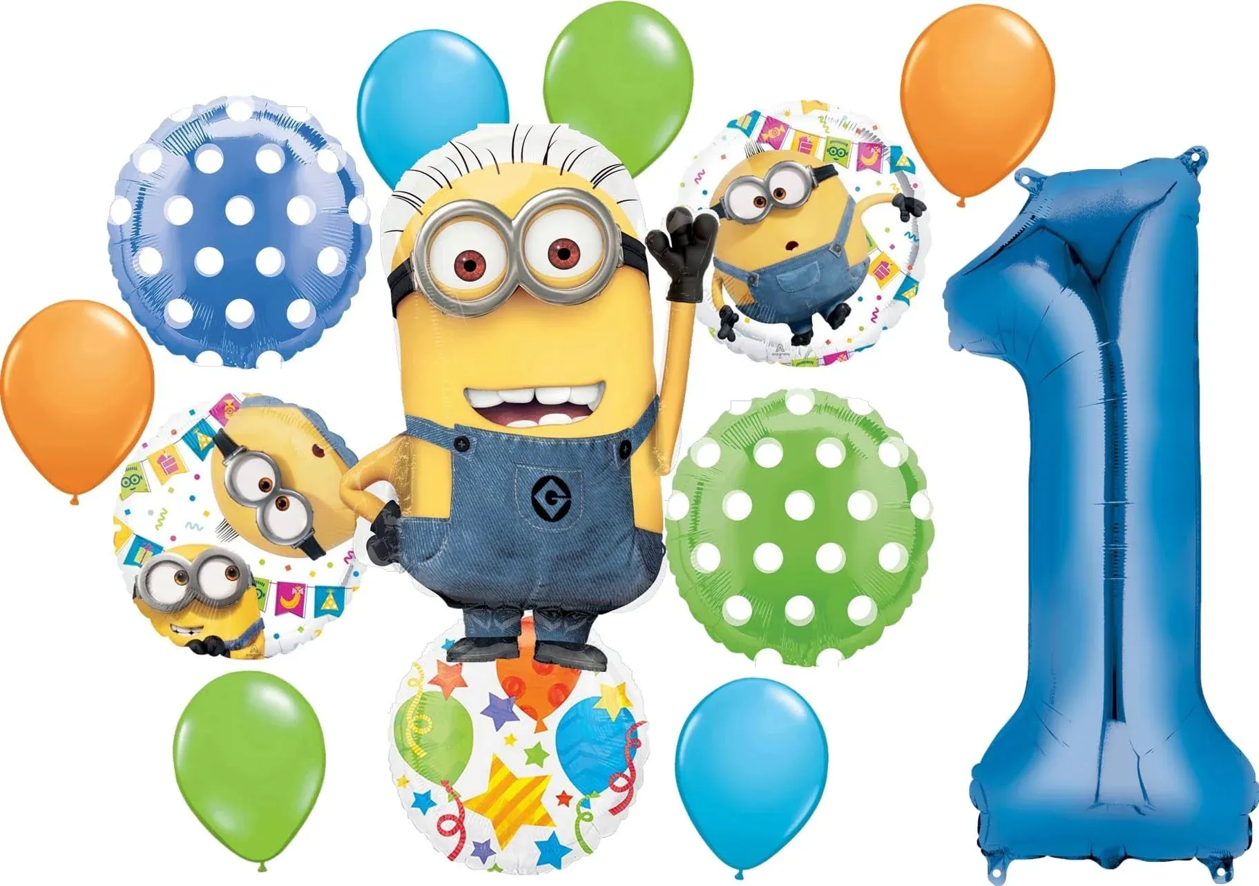 Minions 1st Birthday Party Supplies Despicable Me Kevin Balloon Bouquet Decorations