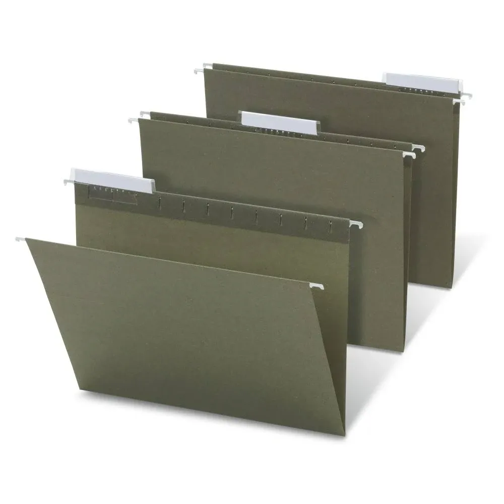 Office Depot Hanging Folders 1/3 Cut Letter Size 100% Recycled Green (Pack of 25)