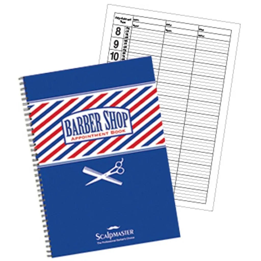 SCALPMASTER 3 Column Barber Appointment Book