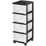 IRIS 4-Drawer Cart with Organizer Top