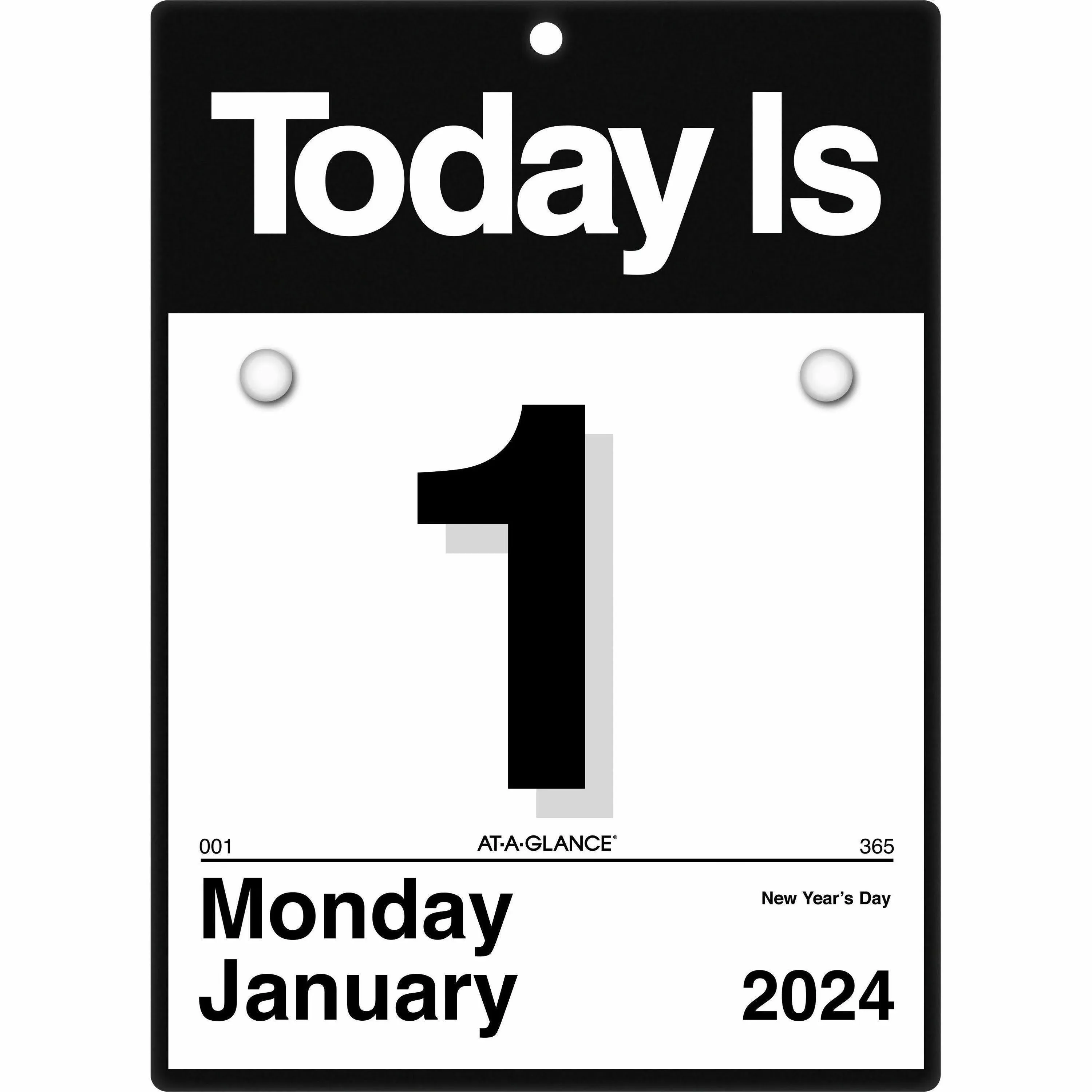 AT-A-GLANCE 2024 “Today Is” Daily Wall Calendar, 6" x 6", Small (K10024)