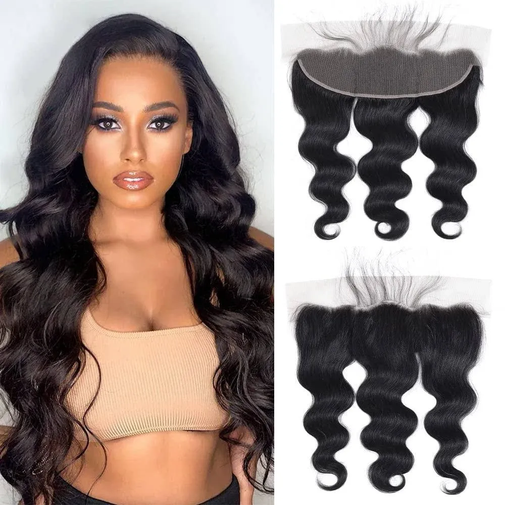 13x4 Ear to Ear Transparent Real HD Lace Frontal Closure 12A Unprocessed ...