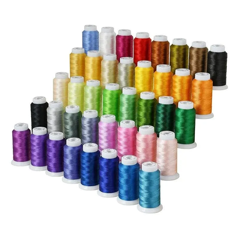 Brother 40 Colors Embroidery Thread Set 40wt Polyester Threads from