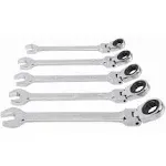 Pittsburgh Flex-Head Metric Ratcheting Combination Wrench Set