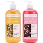 Bubble Bath, Spa Luxetique Foaming Bath for Women with Pure Epsom Salt, Bath Sets Rose and Chamomile Scent, Christmas Gifts, Moisturizing and Relaxing Spa Gifts for Mom, 33.2 Oz (2 Pack)