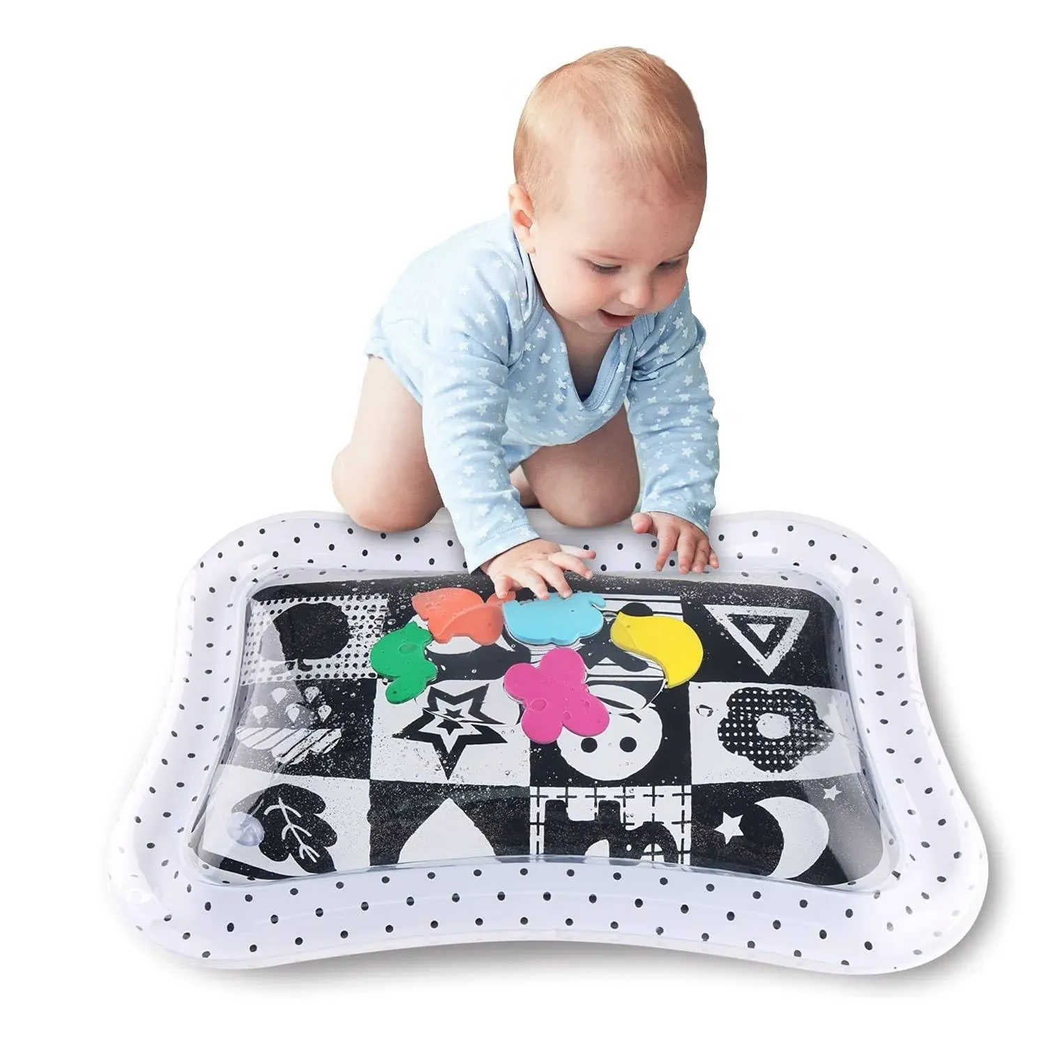  Montessori Water Play Mat | Inflatable Sensory Development Toy &amp; Tummy Time 