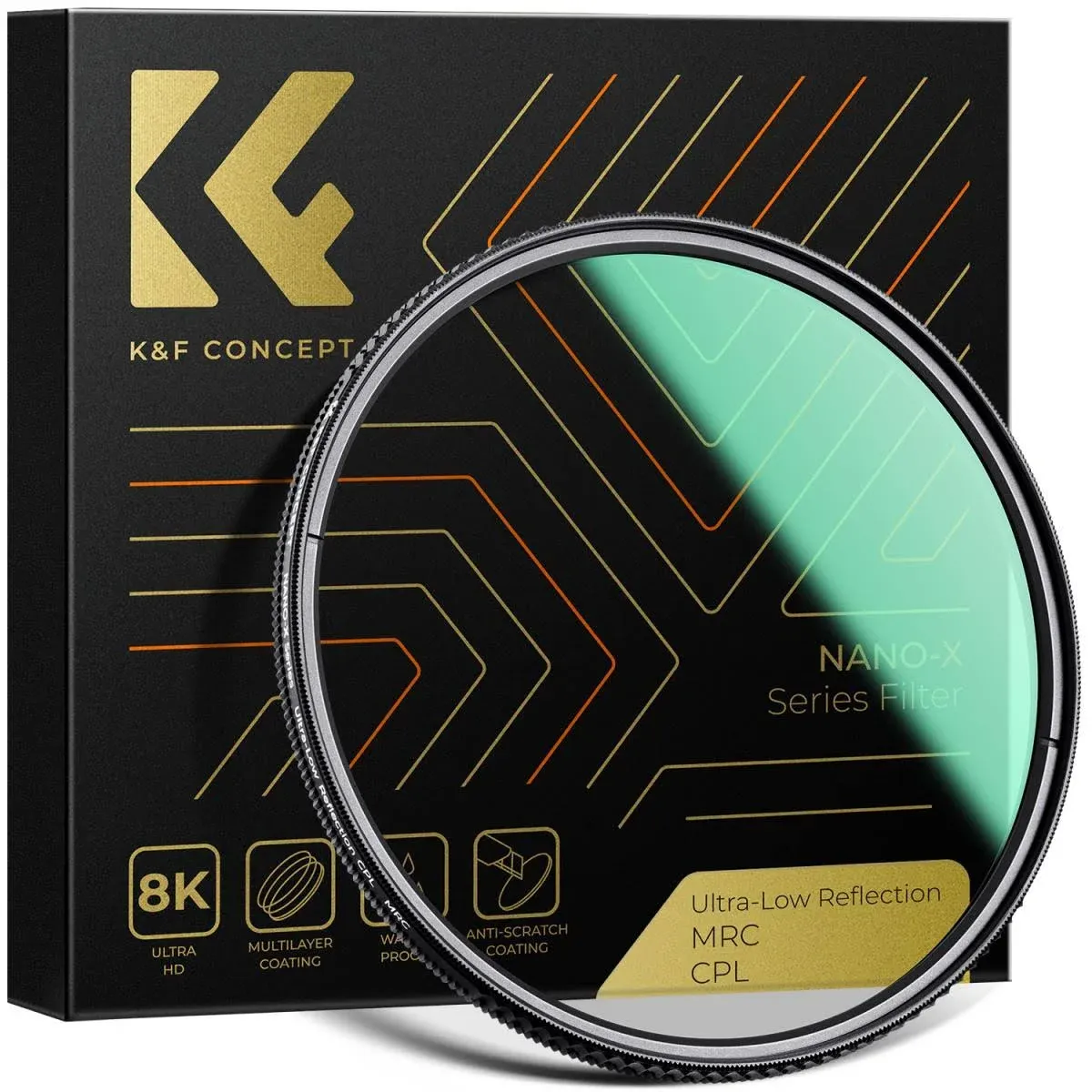 K&amp;FConcept  Ultra-Low Reflectivity Circular Polarizer HD Filter 37mm-95mm NANO-X