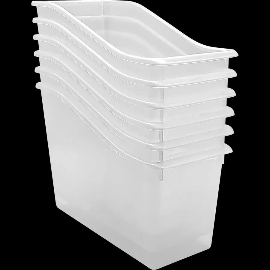 Teacher Created Resources Clear Plastic Book Bin 6-Pack (TCR2088673)