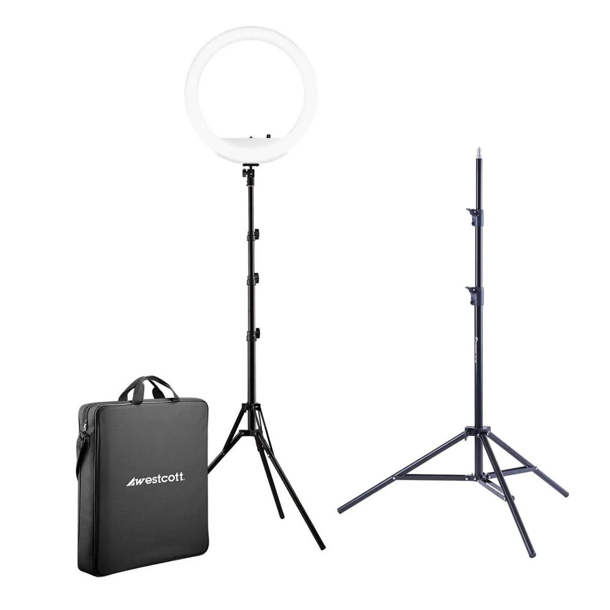 Westcott 18&#034; Bi-Color LED Ring Light Kit with Batteries &amp; Stand