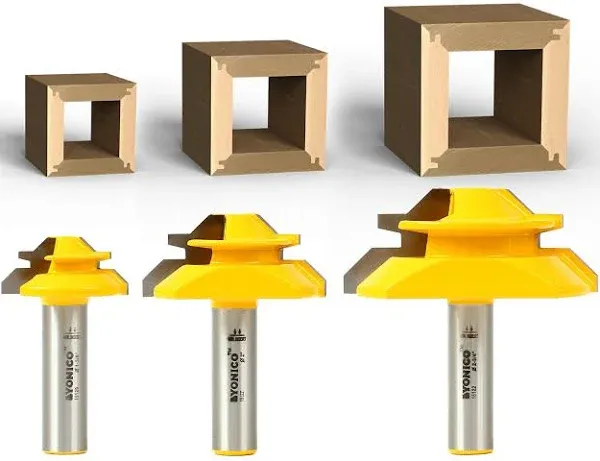 Yonico Lock Miter Router Bit Set