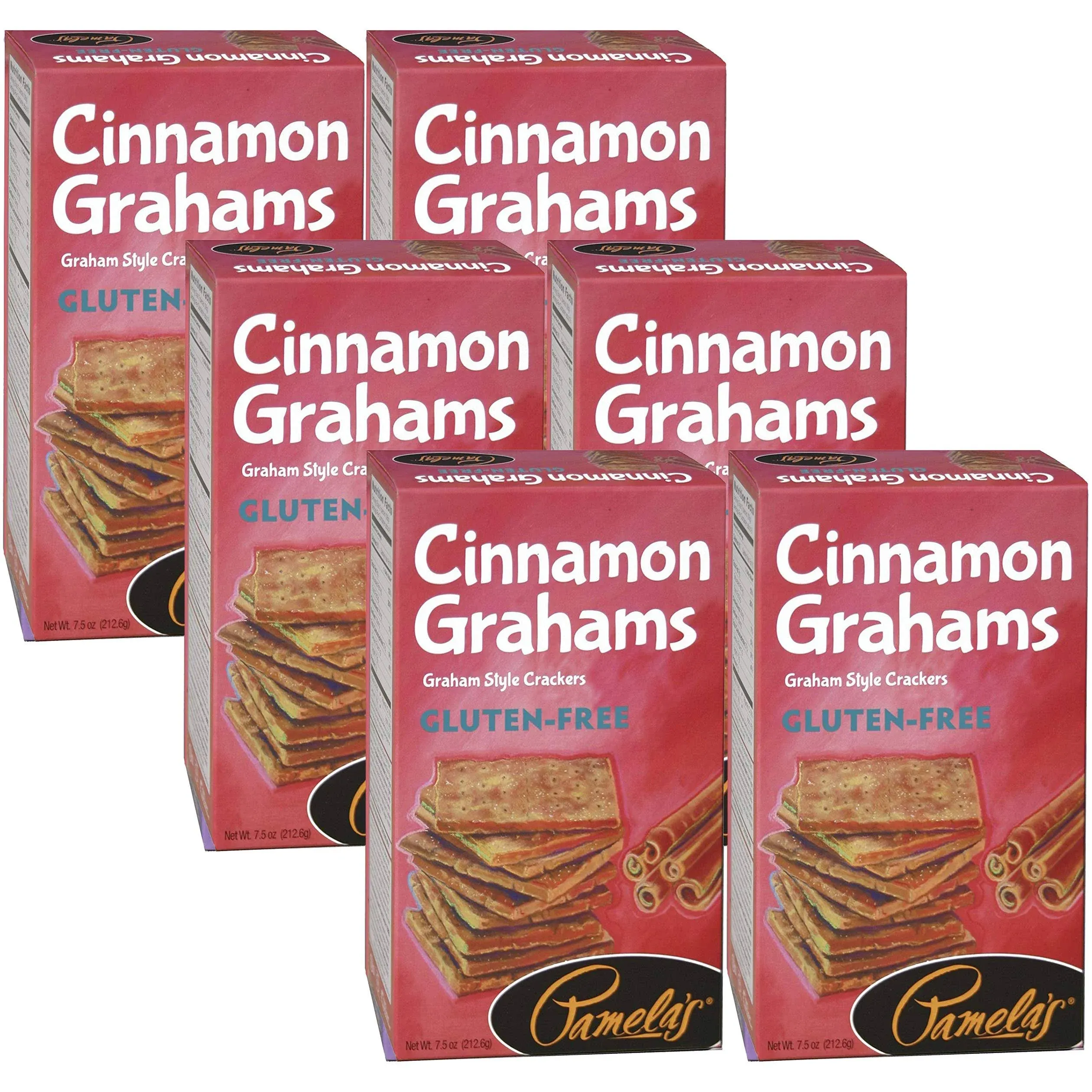 Pamela's Products Gluten-Free Graham Crackers Cinnamon -- 7.5 oz (Pack of 6)