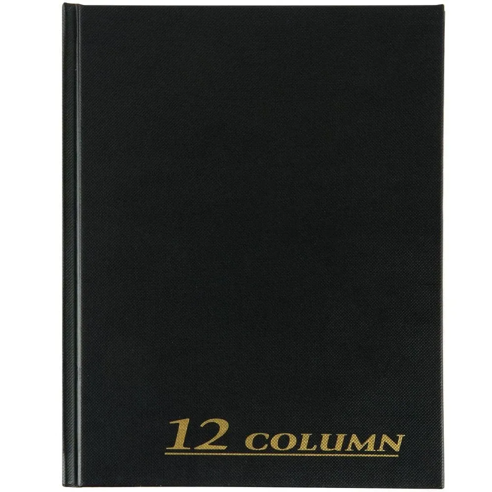 Adams 7 x 9.25 Inches Black 12-Columns 80 Pages