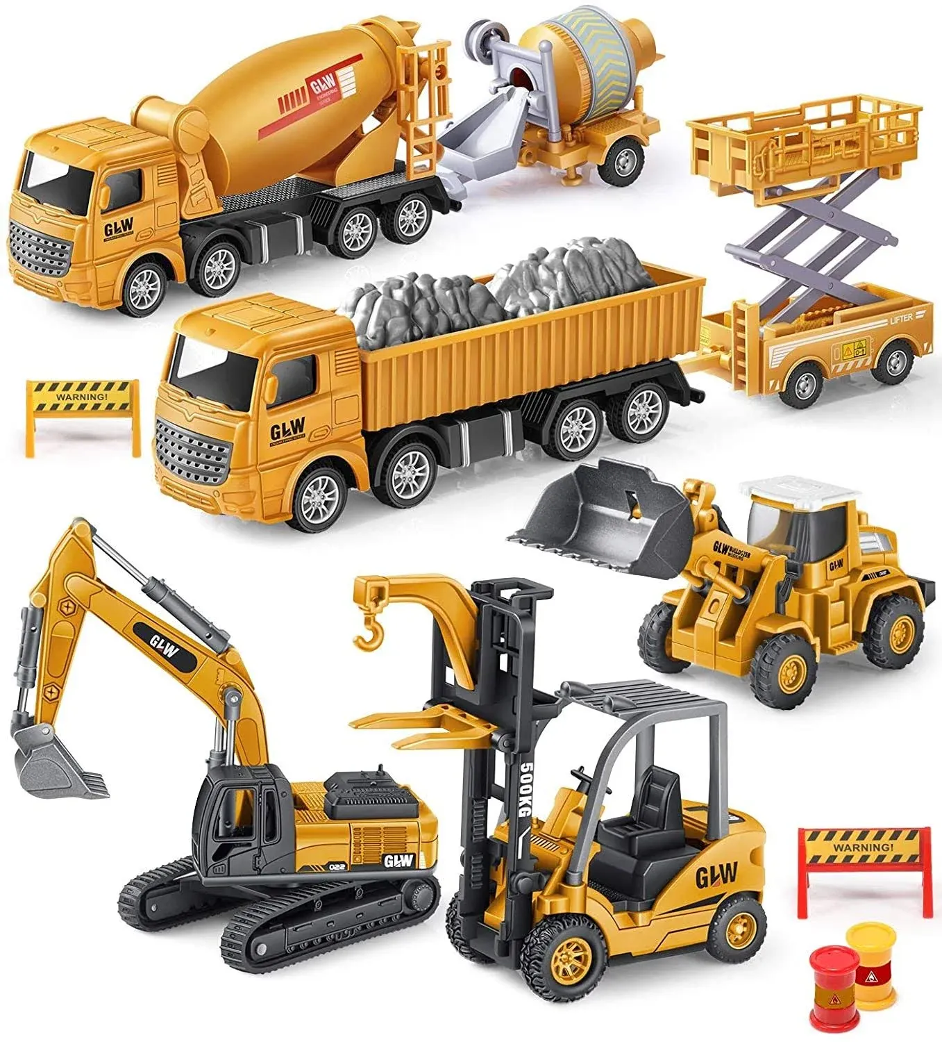 Geyiie Construction Vehicles Truck Toys Engineering Truck Die Cast Alloy Truc...