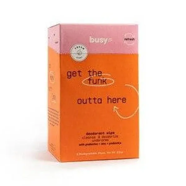 Busy Co. Refresh Antibacterial Deodorant Wipes