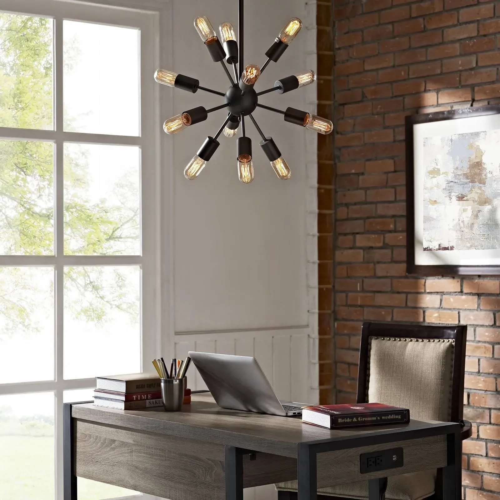 Modway Spectrum Metal Chandelier - Black - EEI-1561 - Black