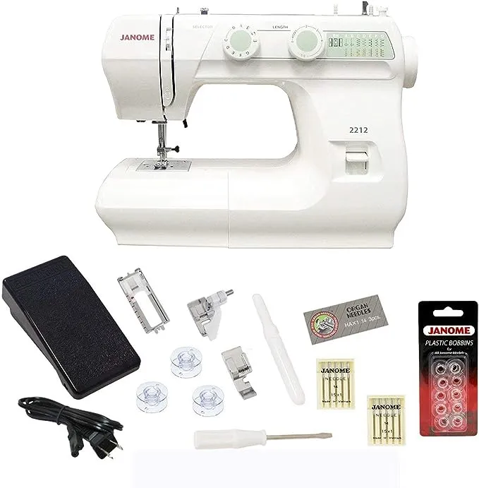 Janome 2212 Sewing Machine Includes Exclusive Bonus Bundle