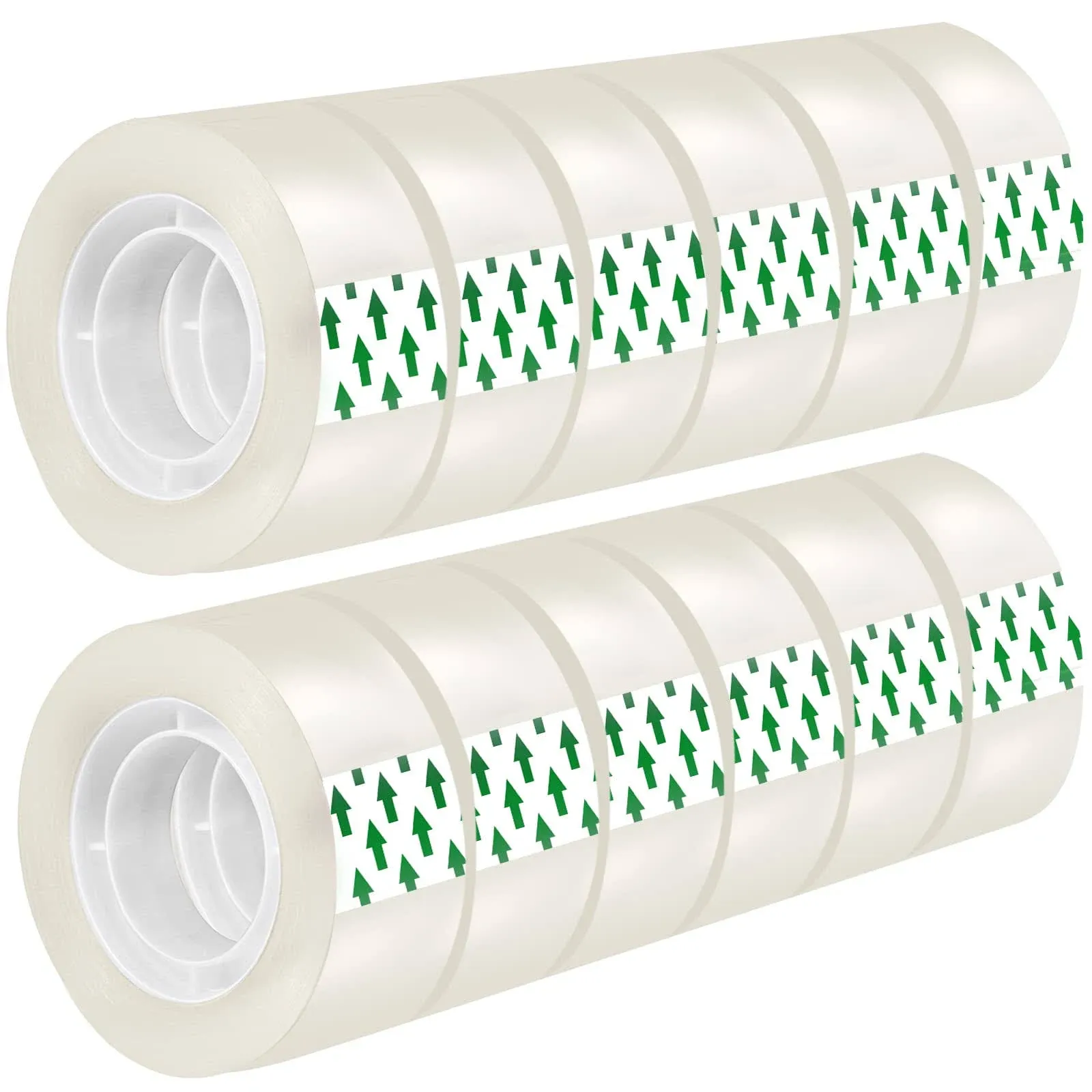 MJUNM 12 Rolls Transparent Tape Refills