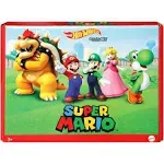 Hot Wheels Super Mario Character Car 5-Pack with Mario, Luigi, Princess Peach, Yoshi & Bowser Vehicles in 1 Set, for Ages 3 Years Old & Up