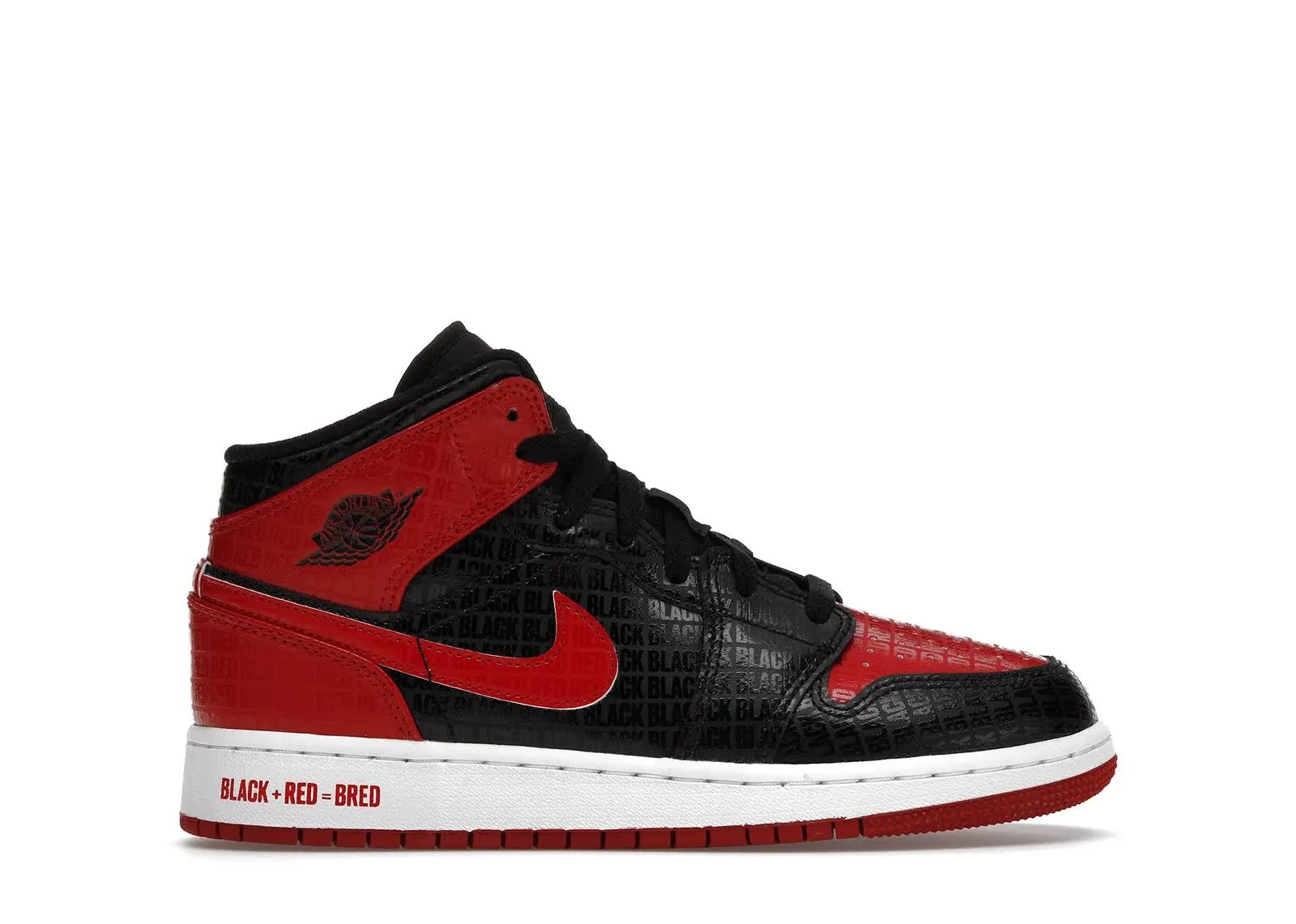 Air Jordan 1 Mid Bred Text