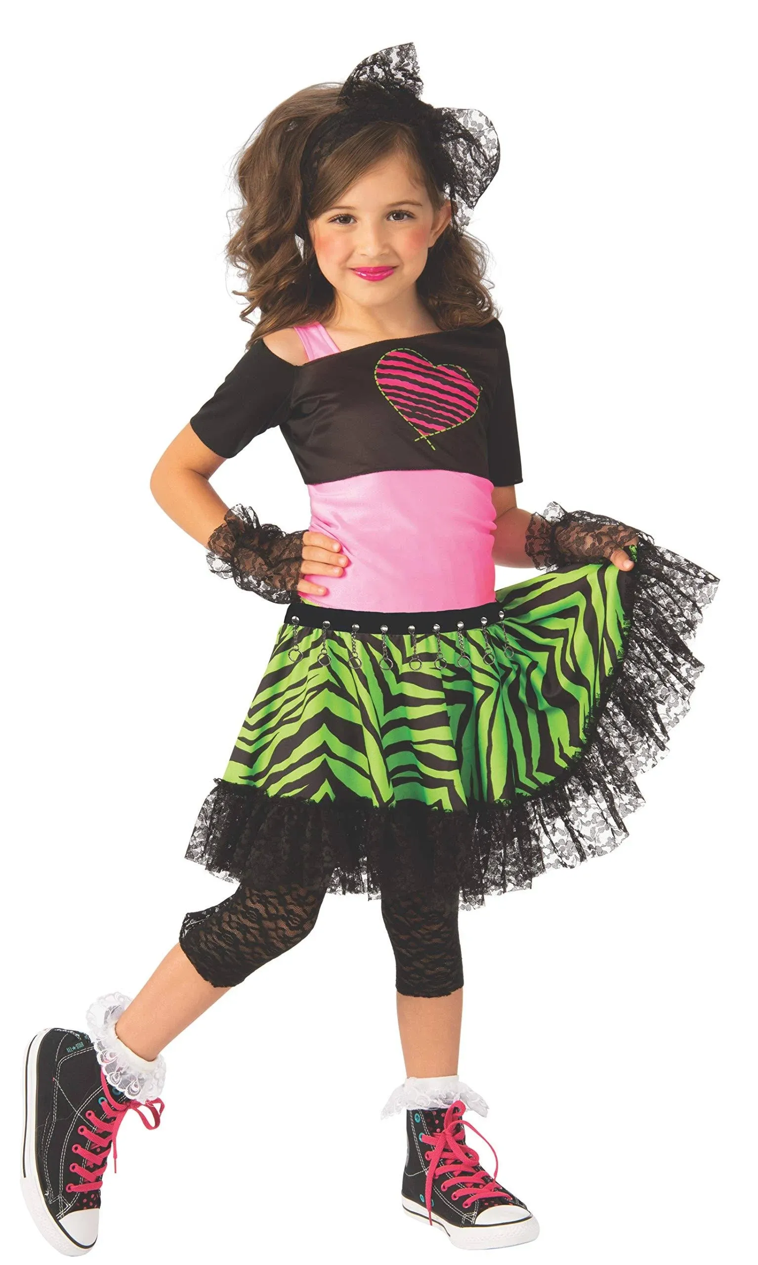 Material Girl 1980s Girls Costume, S