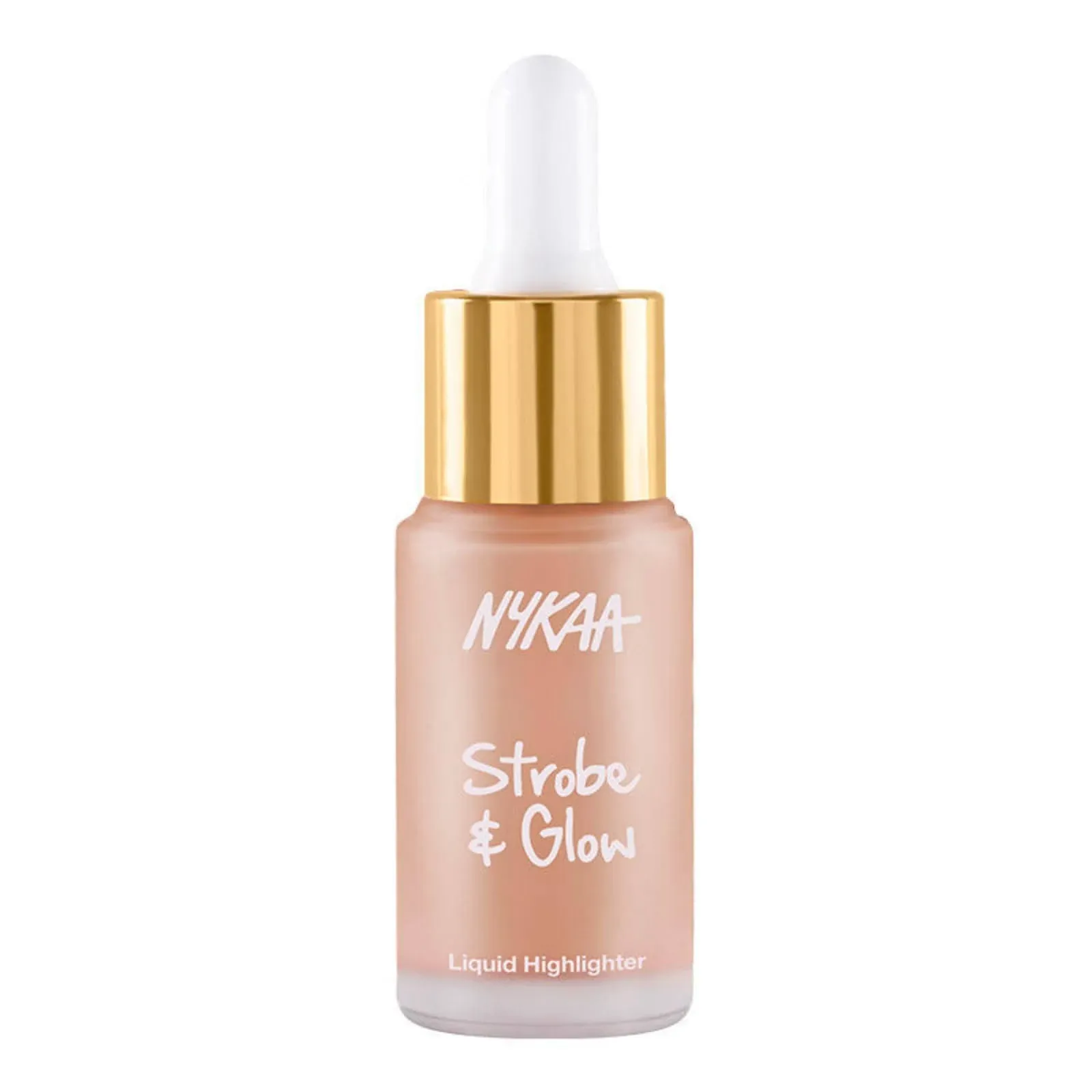 Nykaa Cosmetics Strobe and Glow Liquid Highlighter, Glazed Bronze, 0.67 oz - Highly Pigmented Glow Drops - Makeup Enriched with Gilded Pearls