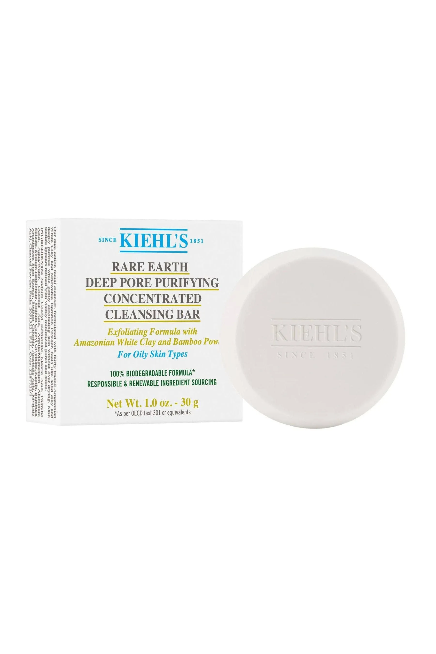 Kiehl's Rare Earth Deep Pore Purifying Concentrated Cleansing Bar 100g