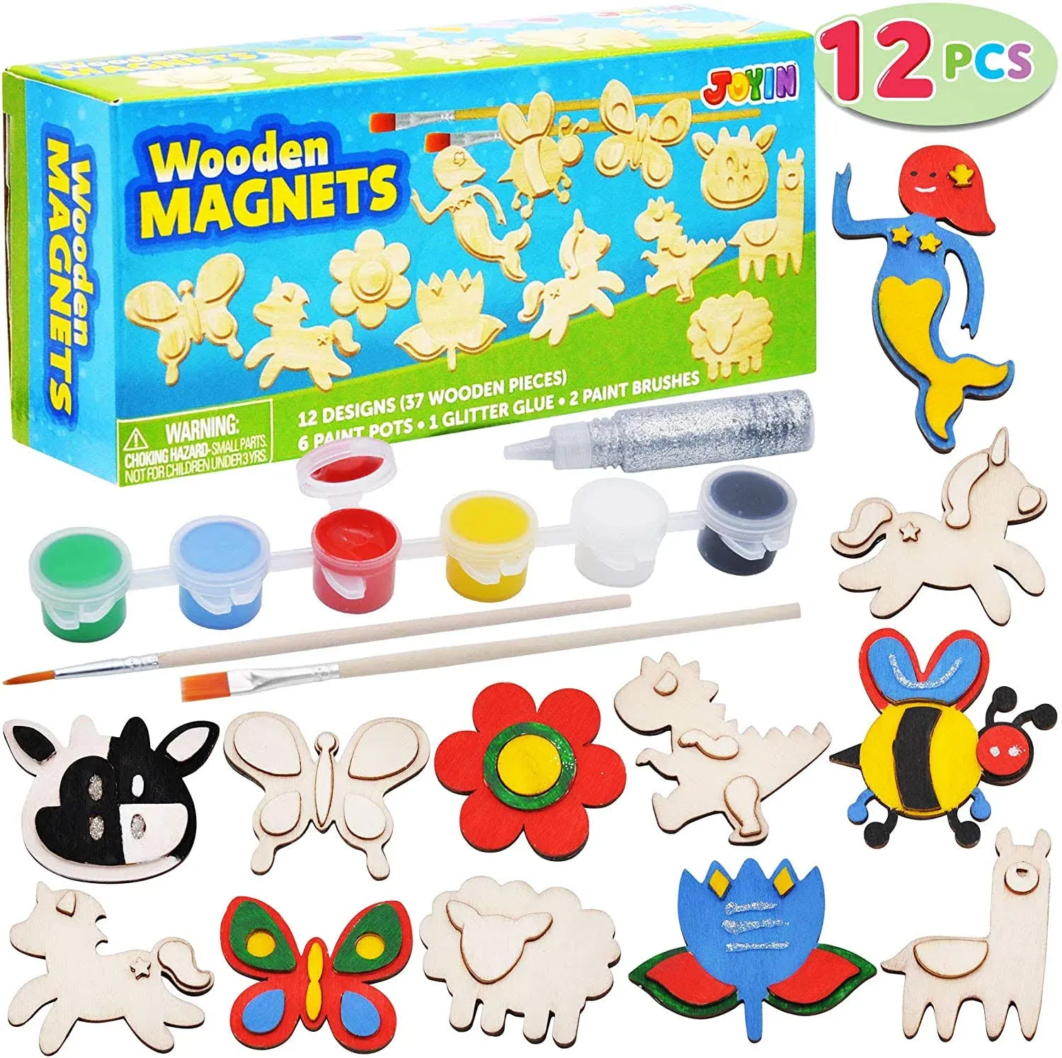  Wooden Magnets, Spring Arts &amp; Crafts for Boys and Girls Ages 4+, Childrens 