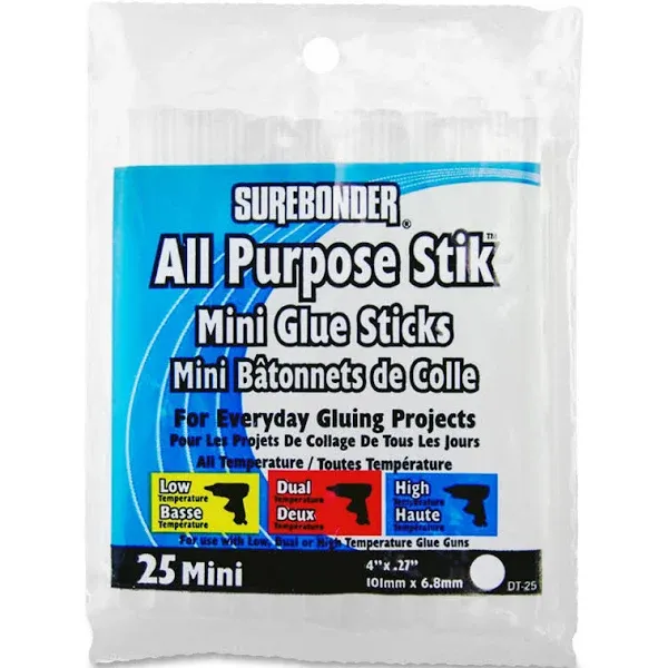 Surebonder Mini Glue Stick 4" 25 Count