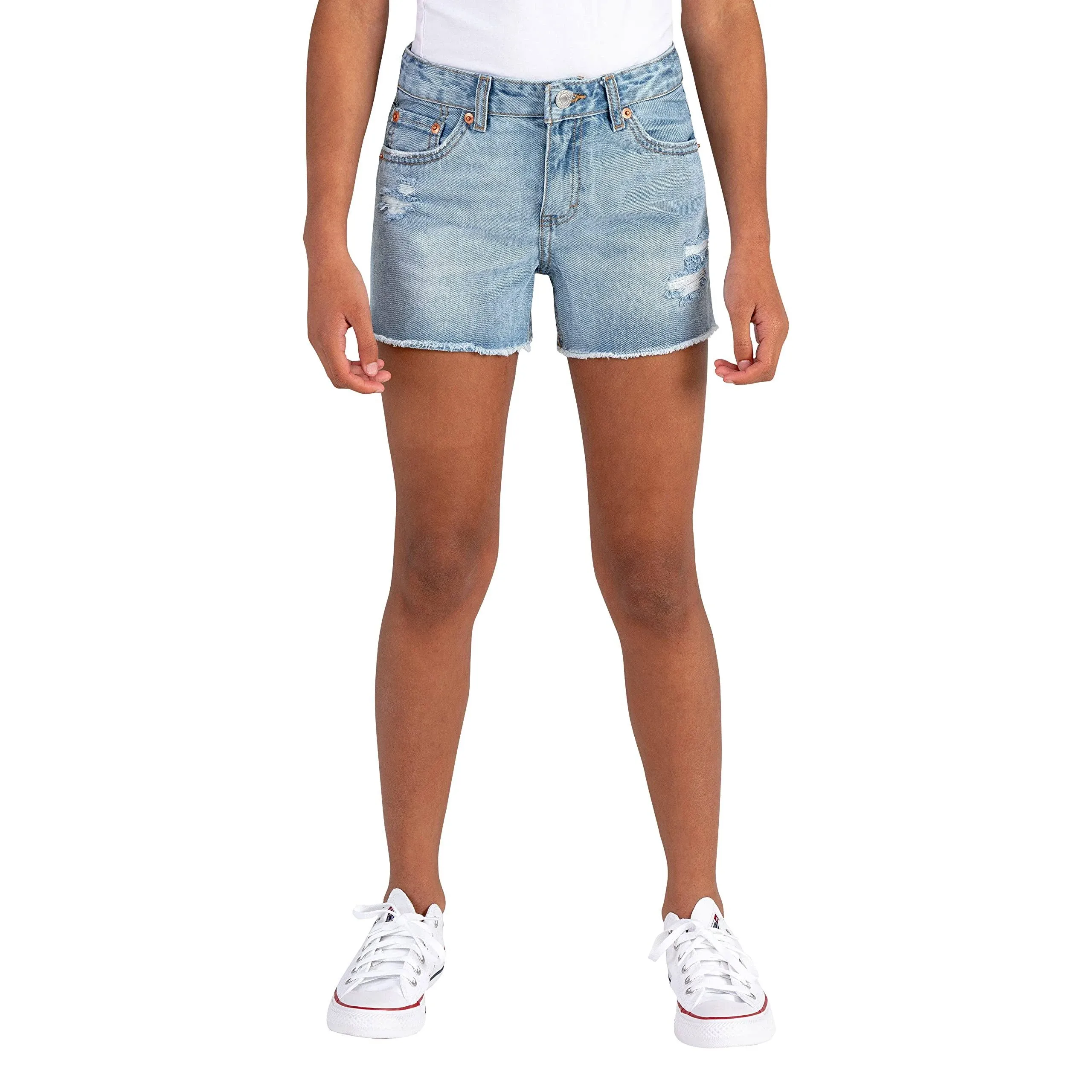 Levi's Girls Girlfriend Fit Denim Shorty Shorts