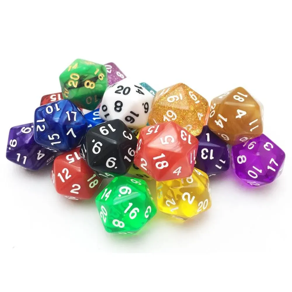 SmartDealsPro 10-Pack 20 Sided Dice D20 Polyhedral Dice for DND RPG MTG Table Game