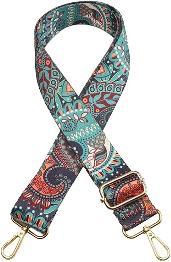 Purse Strap Replacement Guitar Style Multicolor Canvas One Size, 