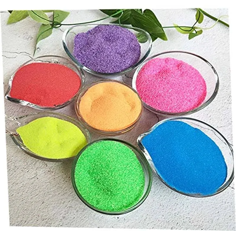 MEIEST 7 Pack Colorful Magic Sand Amazing Hydrophobic Sand Space Sand Never Gets Wet Sand Play Sand Colored Sand Toys Educationa