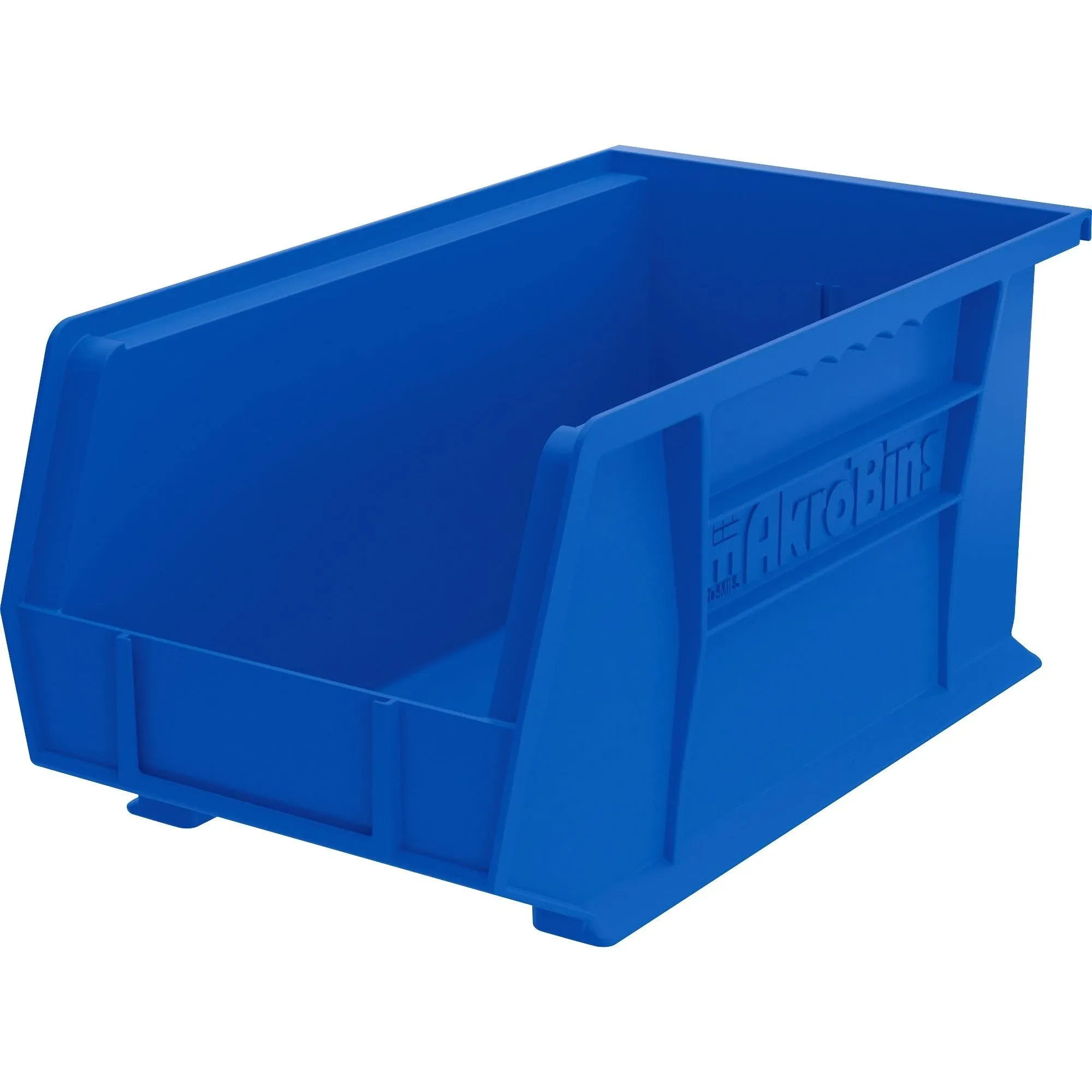 Akro-Mils 30240Blue Hang &amp; Stack Storage Bin, Plastic, 8 1/4 In W, 7 In H, 14