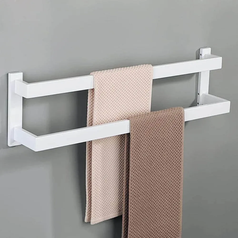 Bathroom Double Towel Bar Towel Rack Wall Mount Towel Holder 23.2 in.